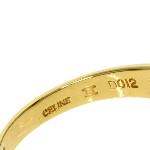 CELINE 18k Yellow Gold Diamond Ring - Picture 6 of 11